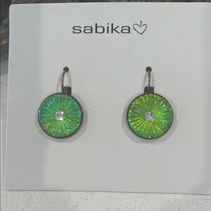 Sabika Radiant Green Crystal Earrings